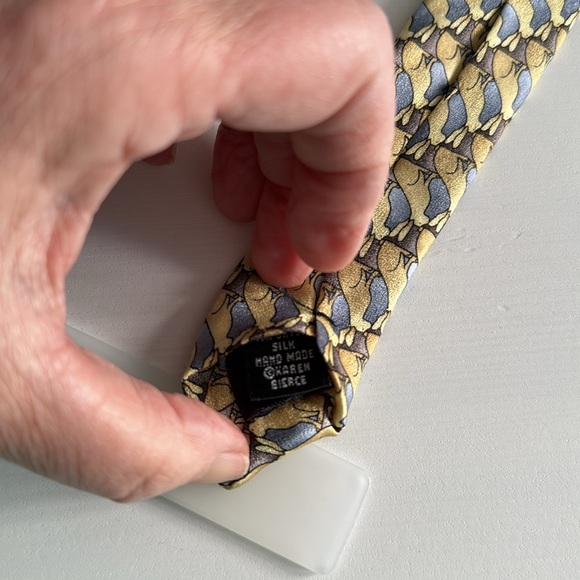 Nature Conservancy Preservation Collection Hare Bunny Rabbitt 100% Silk Tie - Picture 5 of 6